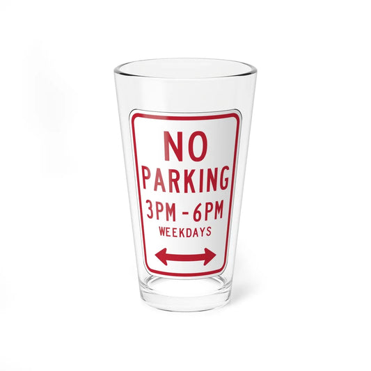 MUTCD-OH R7-H2b open text (Ohio) (Road Sign) Pint Glass 16oz 16oz - Go Mug Yourself