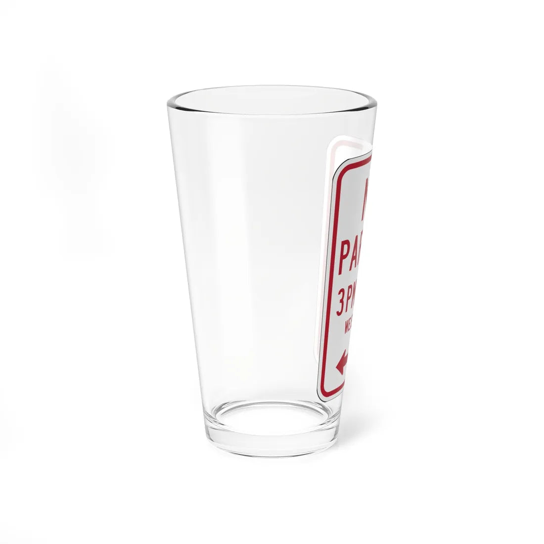 MUTCD-OH R7-H2b open text (Ohio) (Road Sign) Pint Glass 16oz - Go Mug Yourself