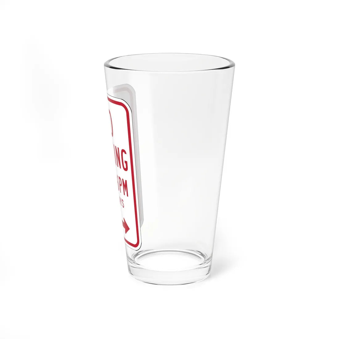 MUTCD-OH R7-H2b open text (Ohio) (Road Sign) Pint Glass 16oz - Go Mug Yourself