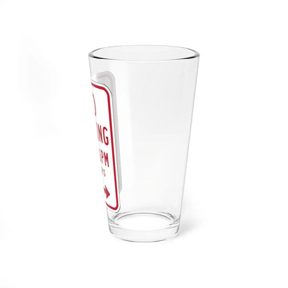 MUTCD-OH R7-H2b open text (Ohio) (Road Sign) Pint Glass 16oz - Go Mug Yourself