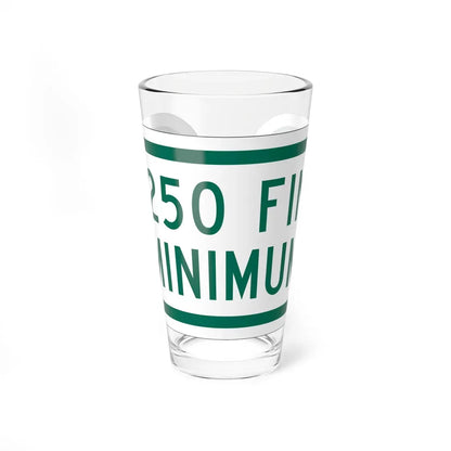 MUTCD-OH R7-H8bP (Ohio) (Road Sign) Pint Glass 16oz 16oz - Go Mug Yourself