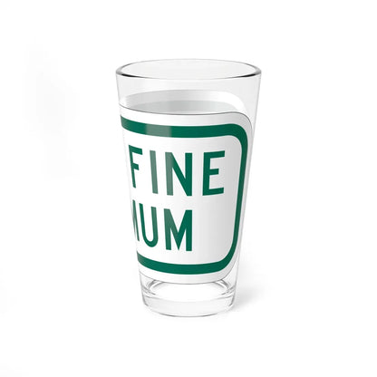 MUTCD-OH R7-H8bP (Ohio) (Road Sign) Pint Glass 16oz - Go Mug Yourself