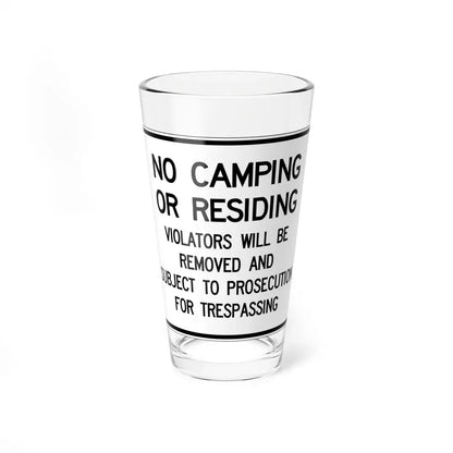 MUTCD-OH R8-H10 (Ohio) (Road Sign) Pint Glass 16oz 16oz - Go Mug Yourself