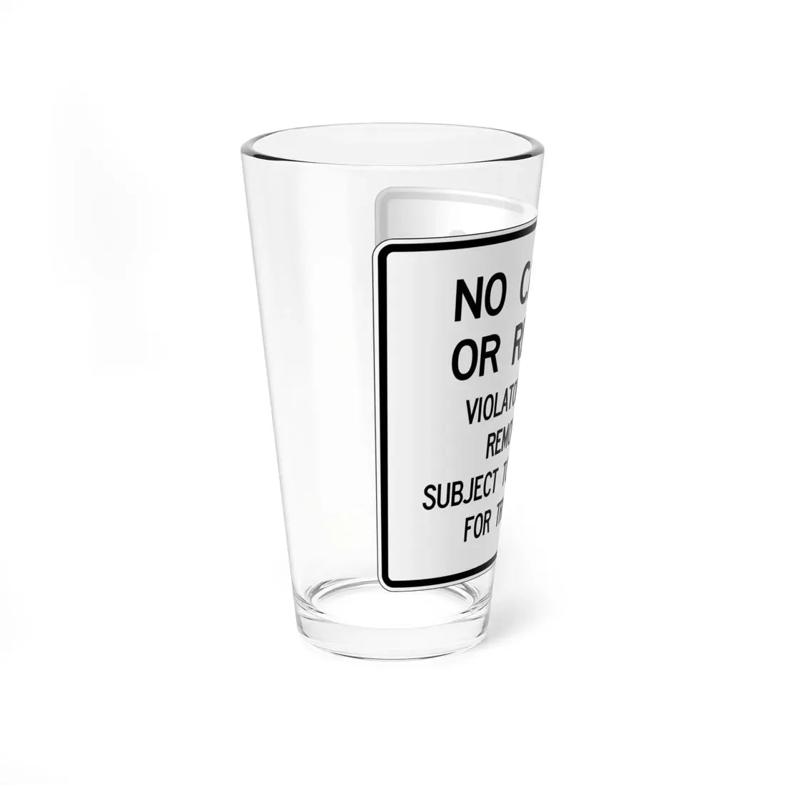 MUTCD-OH R8-H10 (Ohio) (Road Sign) Pint Glass 16oz - Go Mug Yourself
