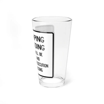 MUTCD-OH R8-H10 (Ohio) (Road Sign) Pint Glass 16oz - Go Mug Yourself