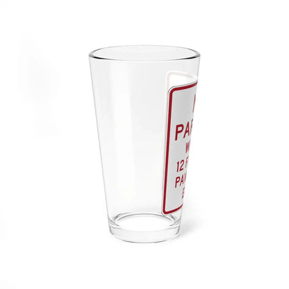 MUTCD-OH R8-H1a (Ohio) (Road Sign) Pint Glass 16oz - Go Mug Yourself