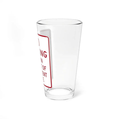 MUTCD-OH R8-H1a (Ohio) (Road Sign) Pint Glass 16oz - Go Mug Yourself