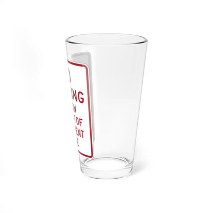 MUTCD-OH R8-H1a (Ohio) (Road Sign) Pint Glss 16oz - Go Mug Yourself