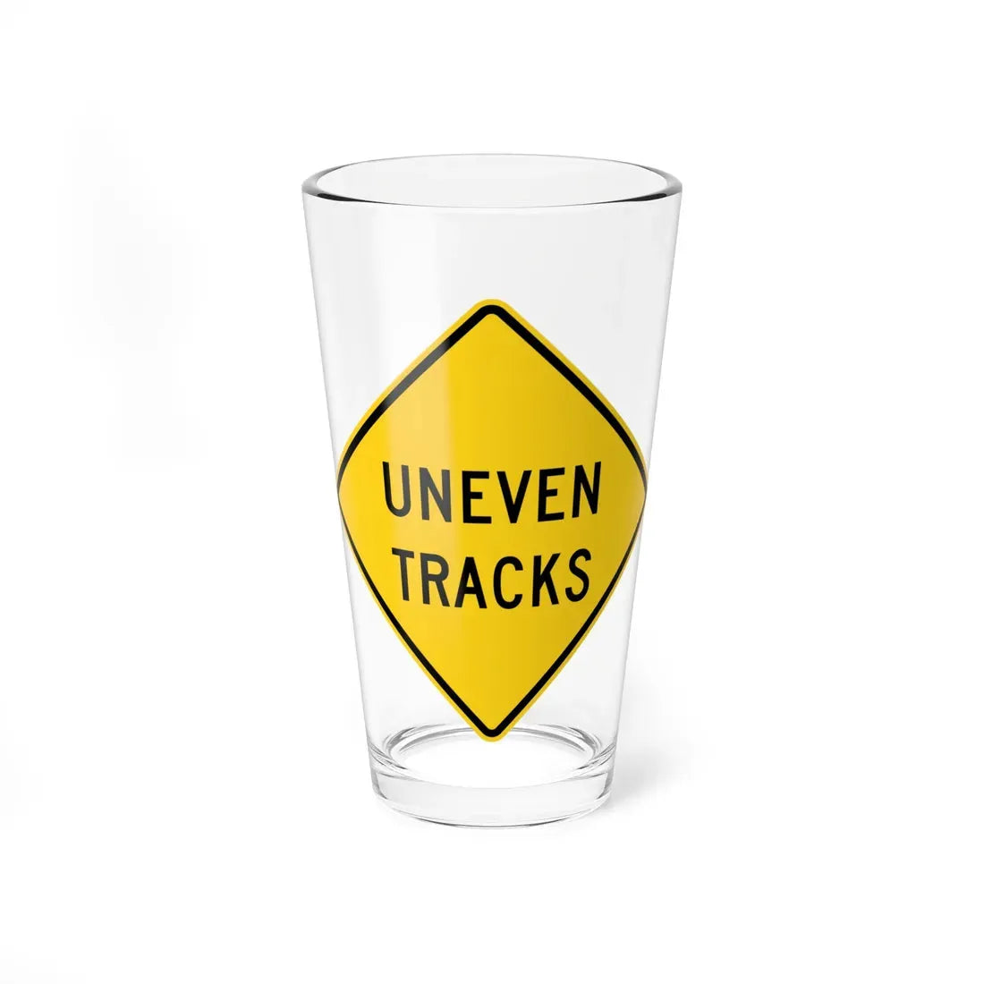 MUTCD-OH W10-H20 (Ohio) (Road Sign) Pint Glass 16oz 16oz - Go Mug Yourself