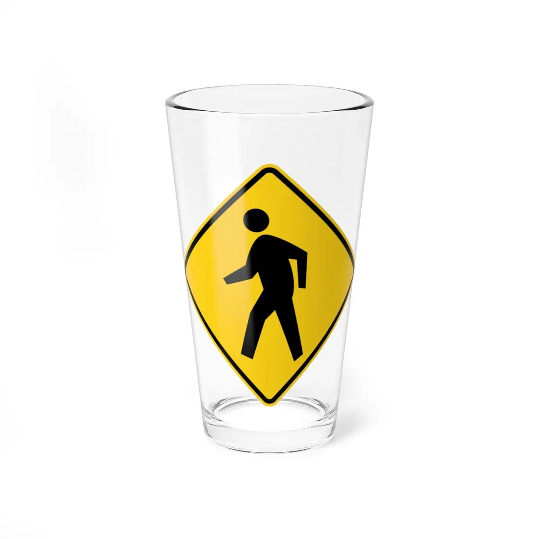 MUTCD-OH W11-2L (Ohio) (Road Sign) Pint Glass 16oz 16oz - Go Mug Yourself