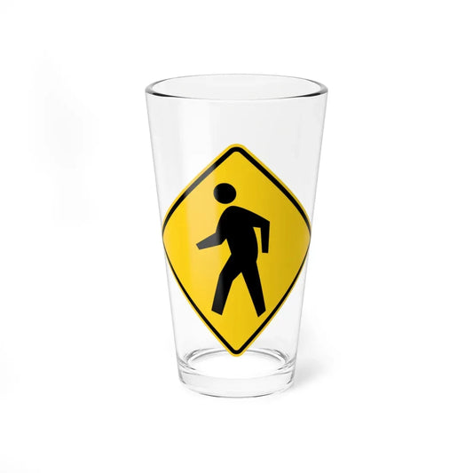 MUTCD-OH W11-2L (Ohio) (Road Sign) Pint Glass 16oz 16oz - Go Mug Yourself