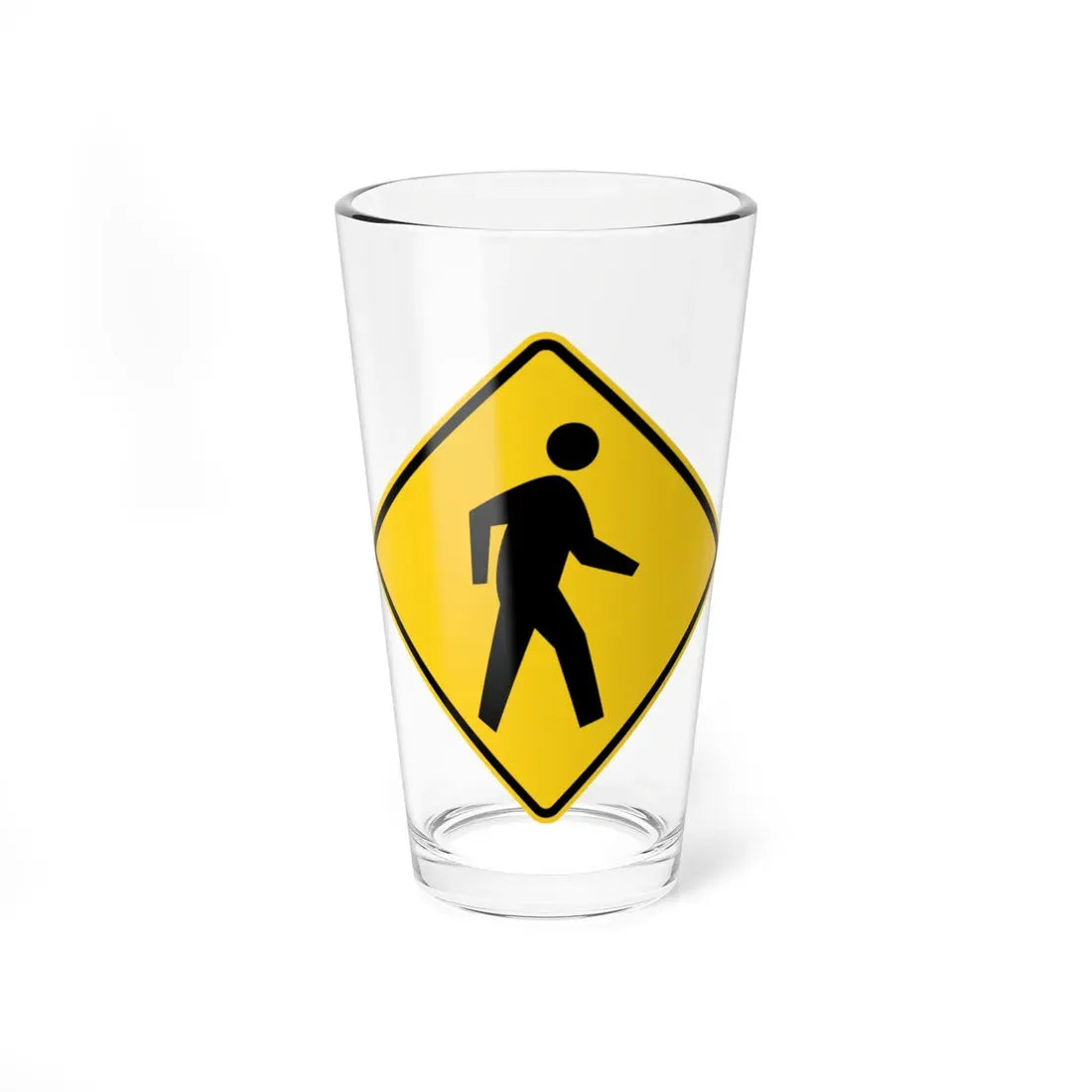 MUTCD-OH W11-2R (Ohio) (Road Sign) Pint Glass 16oz 16oz - Go Mug Yourself