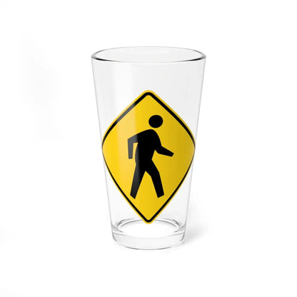 MUTCD-OH W11-2R (Ohio) (Road Sign) Pint Glass 16oz 16oz - Go Mug Yourself