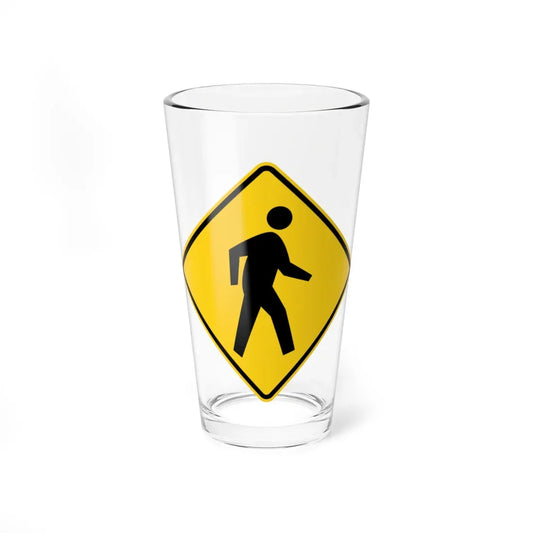 MUTCD-OH W11-2R (Ohio) (Road Sign) Pint Glass 16oz 16oz - Go Mug Yourself