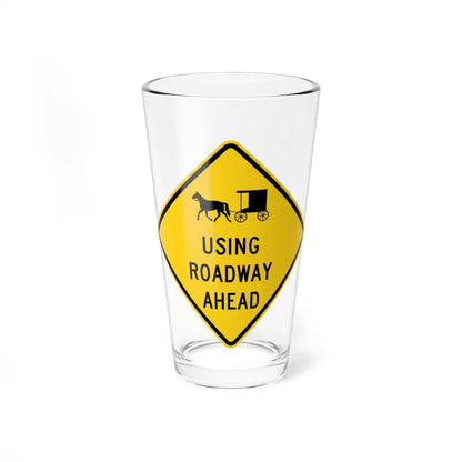 MUTCD-OH W11-H14a (Ohio) (Road Sign) Pint Glass 16oz 16oz - Go Mug Yourself