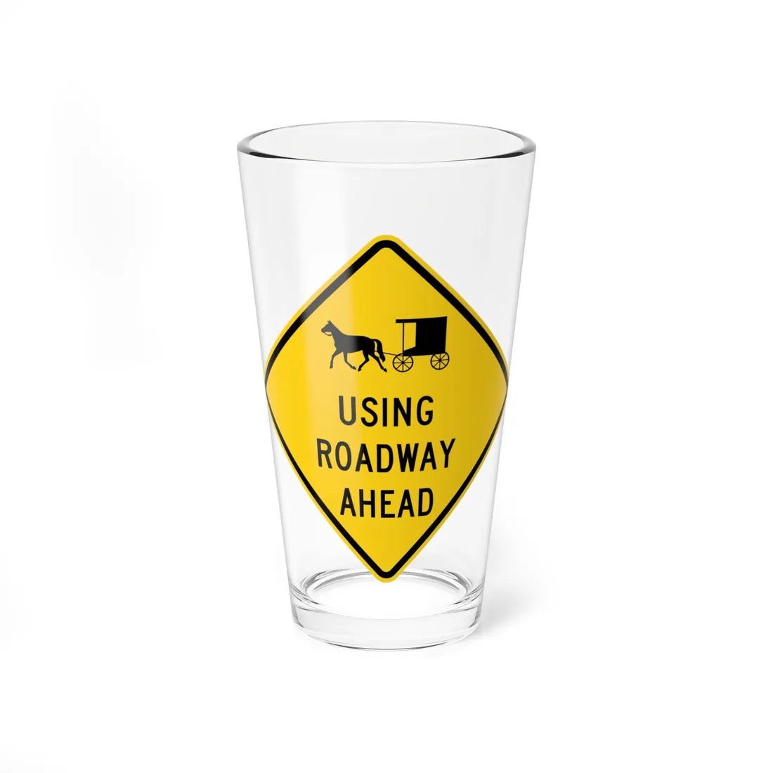 MUTCD-OH W11-H14a (Ohio) (Road Sign) Pint Glss 16oz 16oz - Go Mug Yourself