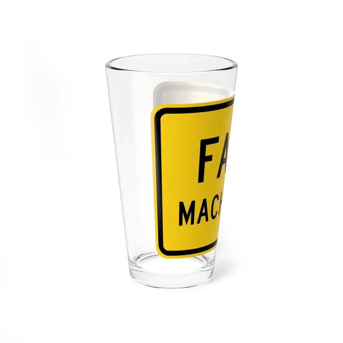 MUTCD-OH W11-H5aP (Ohio) (Road Sign) Pint Glass 16oz - Go Mug Yourself