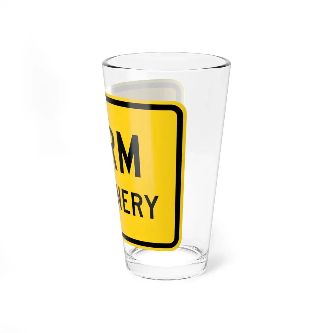 MUTCD-OH W11-H5aP (Ohio) (Road Sign) Pint Glass 16oz - Go Mug Yourself