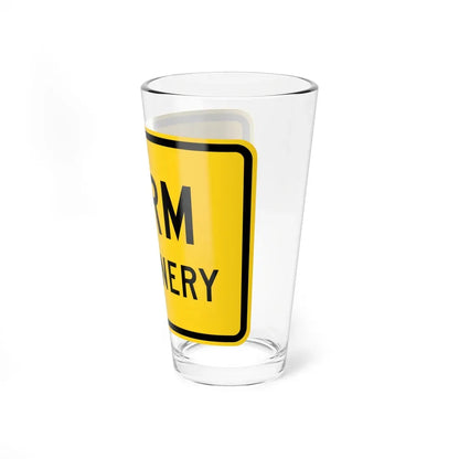 MUTCD-OH W11-H5aP (Ohio) (Road Sign) Pint Glass 16oz - Go Mug Yourself