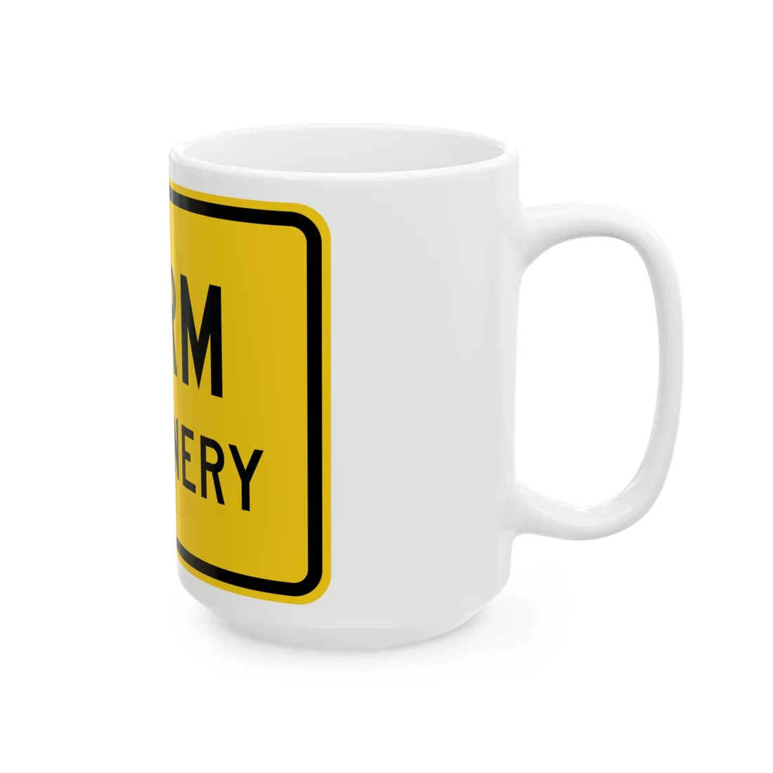 MUTCD-OH W11-H5aP (Ohio) (Road Sign) White Coffee Mug - Go Mug Yourself