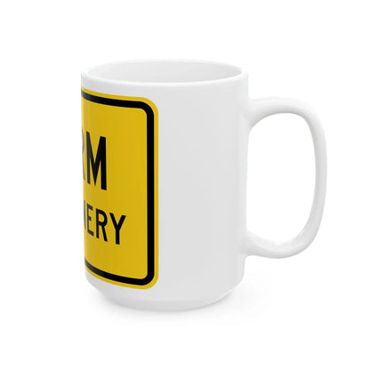 MUTCD-OH W11-H5aP (Ohio) (Road Sign) White Coffee Mug - Go Mug Yourself