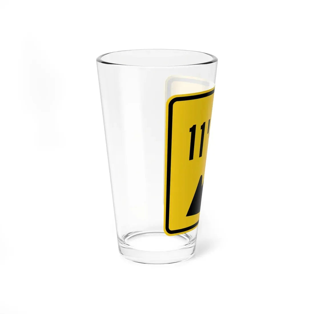 MUTCD-OH W12-H3L (Ohio) (Road Sign) Pint Glass 16oz - Go Mug Yourself