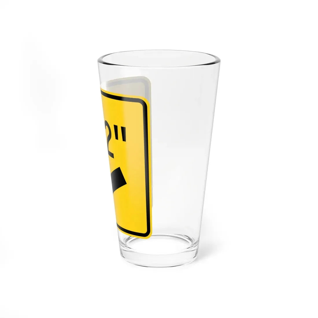 MUTCD-OH W12-H3L (Ohio) (Road Sign) Pint Glass 16oz - Go Mug Yourself