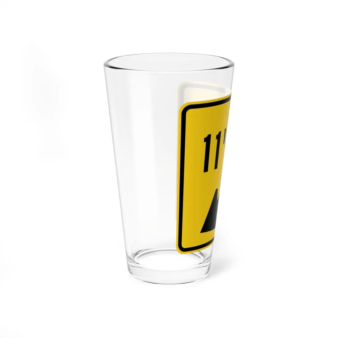 MUTCD-OH W12-H3L (Ohio) (Road Sign) Pint Glss 16oz - Go Mug Yourself