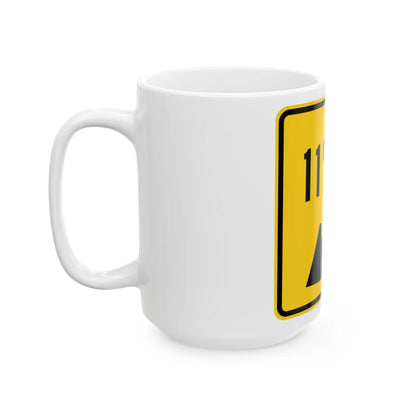 MUTCD-OH W12-H3L (Ohio) (Road Sign) White Coffee Mug - Go Mug Yourself