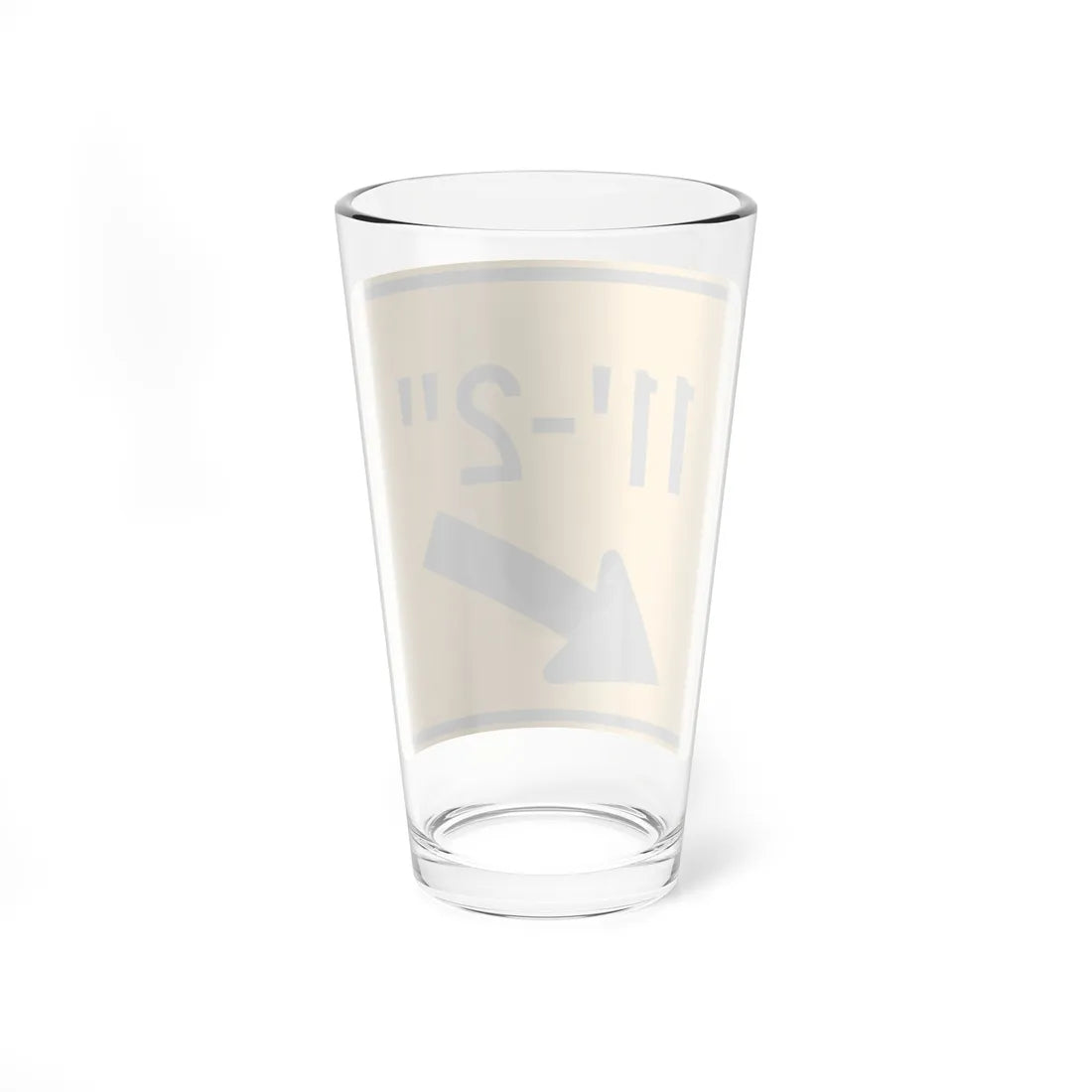 MUTCD-OH W12-H3L open text (Ohio) (Road Sign) Pint Glass 16oz - Go Mug Yourself