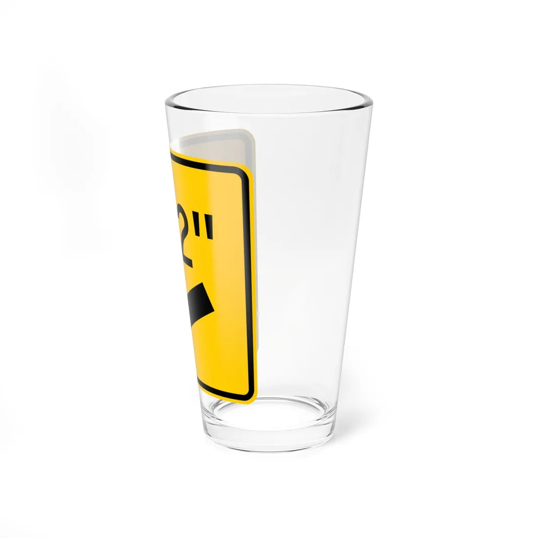 MUTCD-OH W12-H3L open text (Ohio) (Road Sign) Pint Glass 16oz - Go Mug Yourself
