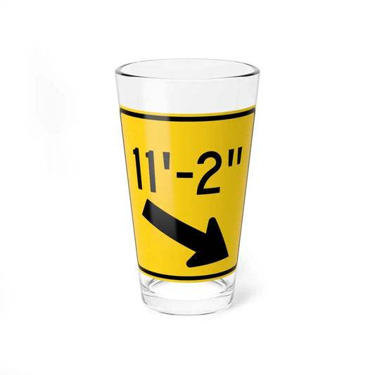 MUTCD-OH W12-H3R (Ohio) (Road Sign) Pint Glass 16oz 16oz - Go Mug Yourself