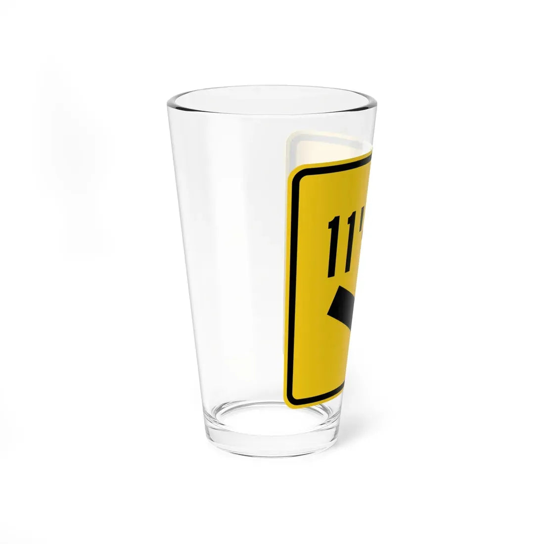 MUTCD-OH W12-H3R (Ohio) (Road Sign) Pint Glass 16oz - Go Mug Yourself