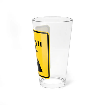 MUTCD-OH W12-H3R (Ohio) (Road Sign) Pint Glass 16oz - Go Mug Yourself
