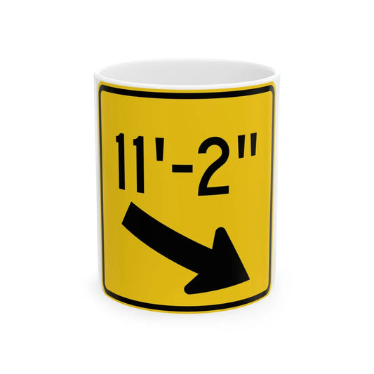 MUTCD-OH W12-H3R (Ohio) (Road Sign) White Coffee Mug 11oz - Go Mug Yourself