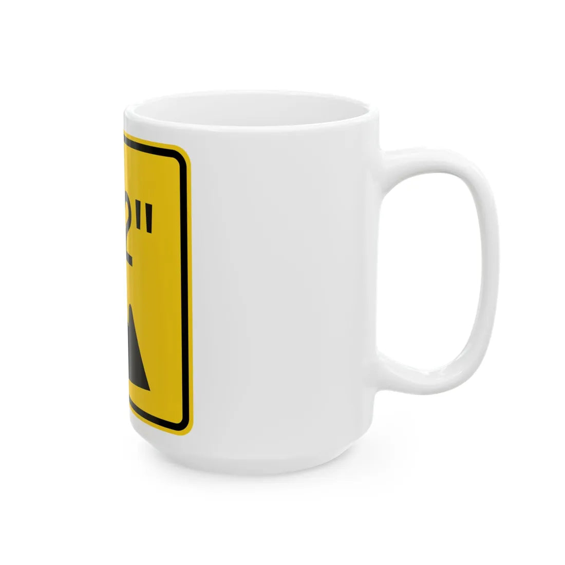 MUTCD-OH W12-H3R (Ohio) (Road Sign) White Coffee Mug - Go Mug Yourself