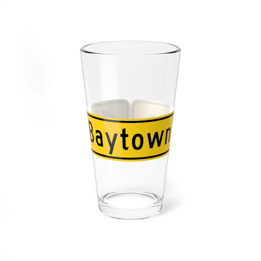 MUTCD-OH W16-8P 1 line (Ohio) (Road Sign) Pint Glass 16oz 16oz - Go Mug Yourself