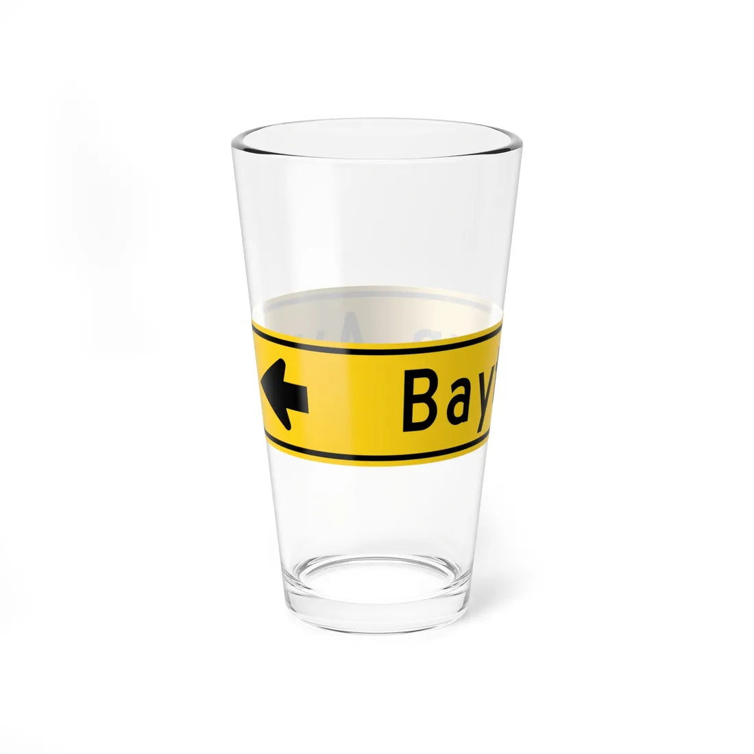 MUTCD-OH W16-8P 1 line (Ohio) (Road Sign) Pint Glass 16oz - Go Mug Yourself