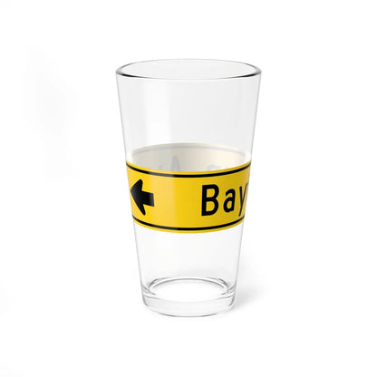 MUTCD-OH W16-8P 1 line (Ohio) (Road Sign) Pint Glass 16oz - Go Mug Yourself