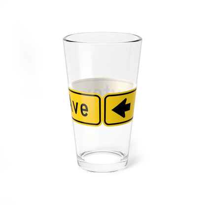 MUTCD-OH W16-8P 1 line (Ohio) (Road Sign) Pint Glass 16oz - Go Mug Yourself