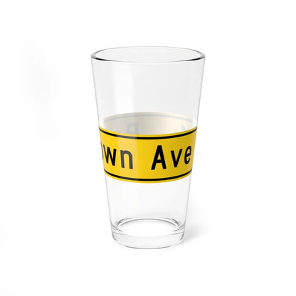 MUTCD-OH W16-8P 1 line (Ohio) (Road Sign) Pint Glass 16oz - Go Mug Yourself