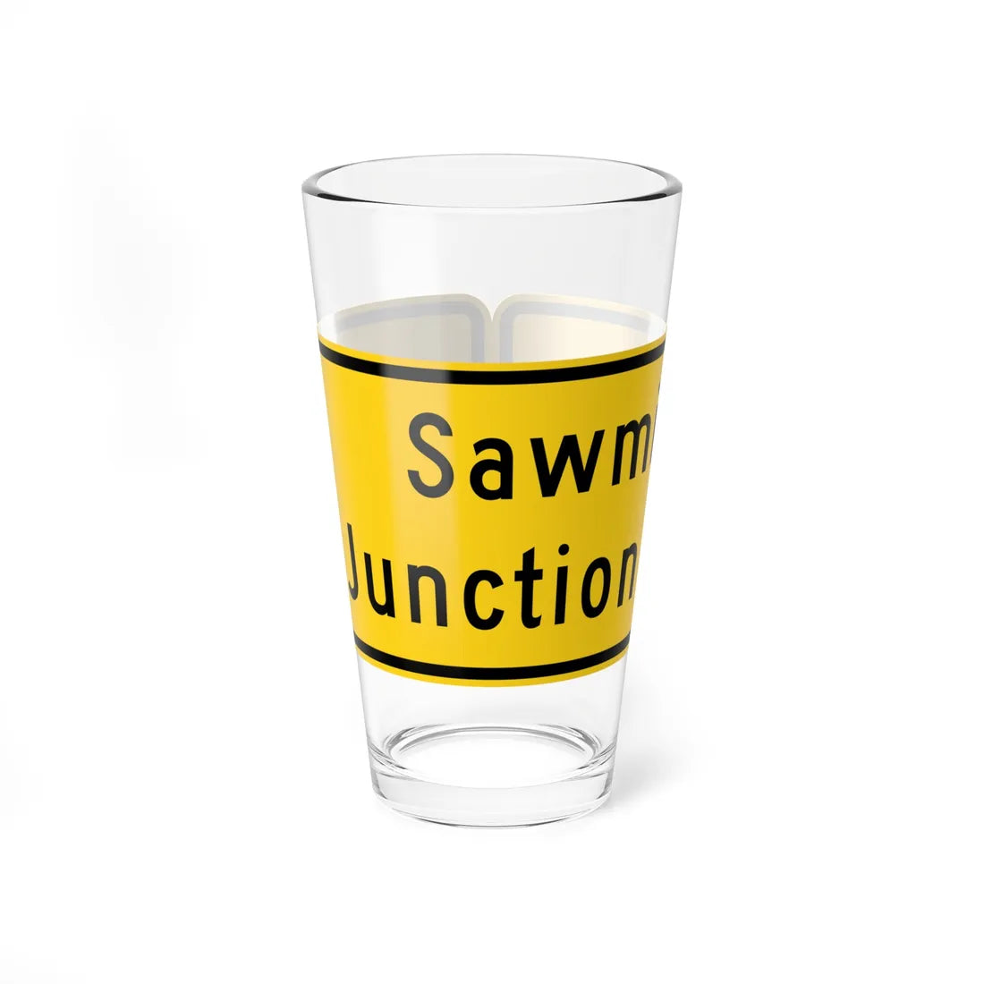 MUTCD-OH W16-8P 2 lines (Ohio) (Road Sign) Pint Glass 16oz - Go Mug Yourself