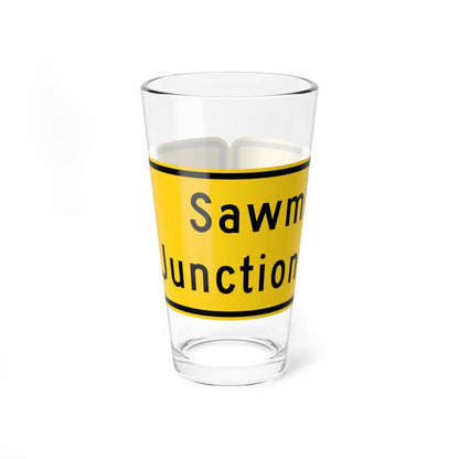 MUTCD-OH W16-8P 2 lines (Ohio) (Road Sign) Pint Glass 16oz - Go Mug Yourself