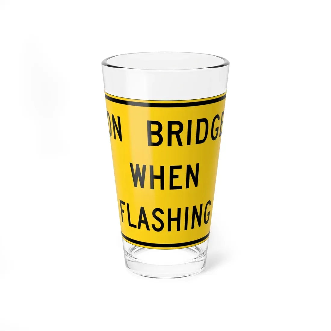MUTCD-OH W16-H13aP (Ohio) (Road Sign) Pint Glass 16oz 16oz - Go Mug Yourself
