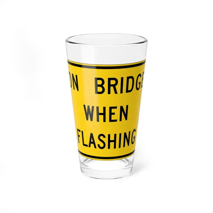 MUTCD-OH W16-H13aP (Ohio) (Road Sign) Pint Glass 16oz 16oz - Go Mug Yourself