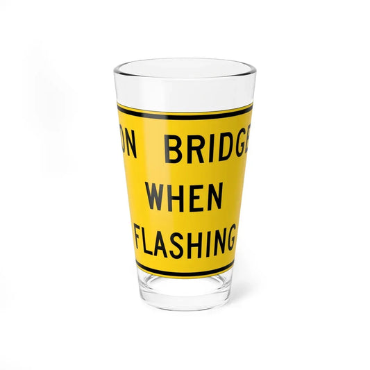 MUTCD-OH W16-H13aP (Ohio) (Road Sign) Pint Glass 16oz 16oz - Go Mug Yourself