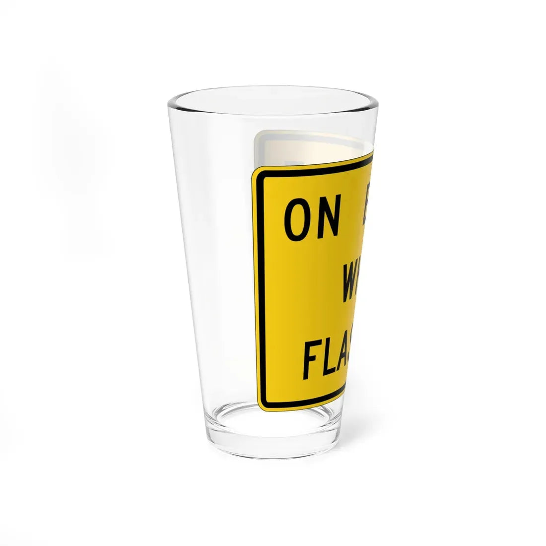 MUTCD-OH W16-H13aP (Ohio) (Road Sign) Pint Glass 16oz - Go Mug Yourself
