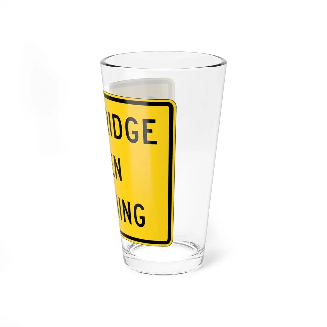 MUTCD-OH W16-H13aP (Ohio) (Road Sign) Pint Glass 16oz - Go Mug Yourself