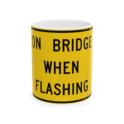 MUTCD-OH W16-H13aP (Ohio) (Road Sign) White Coffee Mug 11oz - Go Mug Yourself