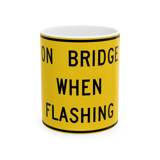 MUTCD-OH W16-H13aP (Ohio) (Road Sign) White Coffee Mug 11oz - Go Mug Yourself